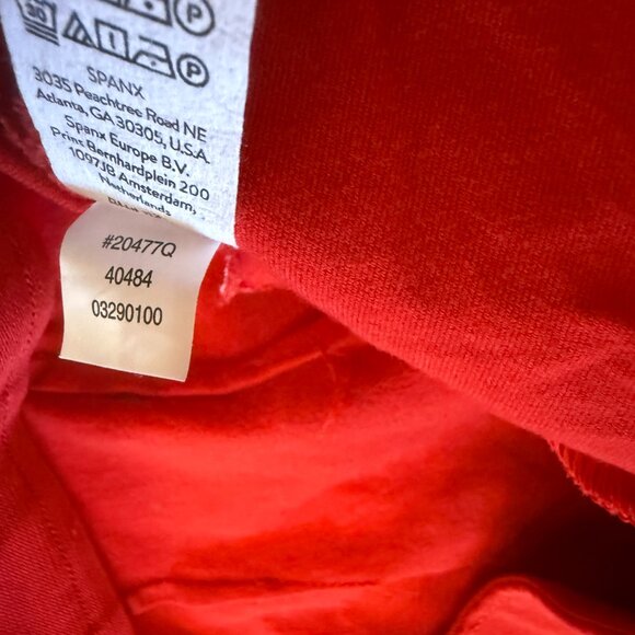 Spanx On-the-Go Cropped Wide Leg Ankle Pants in True Red Women's size L Petite - Picture 6 of 10